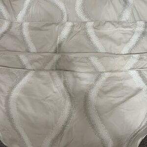Hotel Collection Elegant Silver and Cream Embroidered King Duvet cover and shams